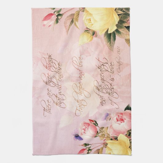 Glauben-Hoffnungs-und Liebe-Rosen Handtuch (Vertikal)