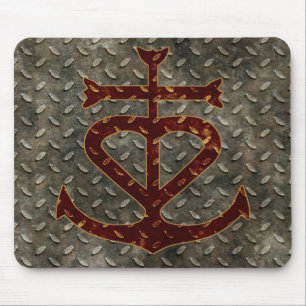 Glauben-Hoffnungs-Wohltätigkeit-MetallGrunge Mousepad