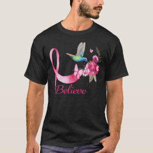 Glauben Hummingbird Brustkrebs Bewusstsein T-Shirt