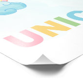 GLAUBEN IM UNICORD Kinderzimmer Mauer Kunst Fotodruck (Ecke)