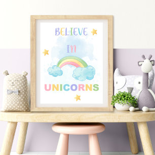 GLAUBEN IM UNICORD Kinderzimmer Mauer Kunst Fotodruck