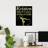 GLAUBEN IN DER GYMNASTIK TRÄUMT PERSONALISIERTEN P POSTER (Heimbüro)