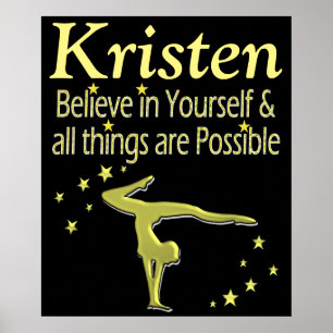 GLAUBEN IN DER GYMNASTIK TRÄUMT PERSONALISIERTEN P POSTER