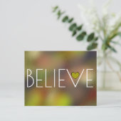 GLAUBEN Inspiration Wort Niedlich Postkarte (Stehend Vorderseite)