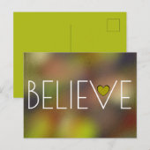 GLAUBEN Inspiration Wort Niedlich Postkarte (Vorne/Hinten)