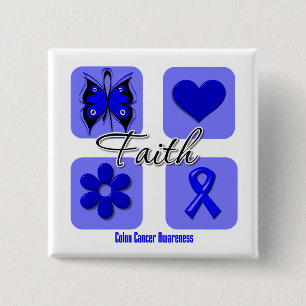 Glauben-Inspirations-Darmkrebs Button
