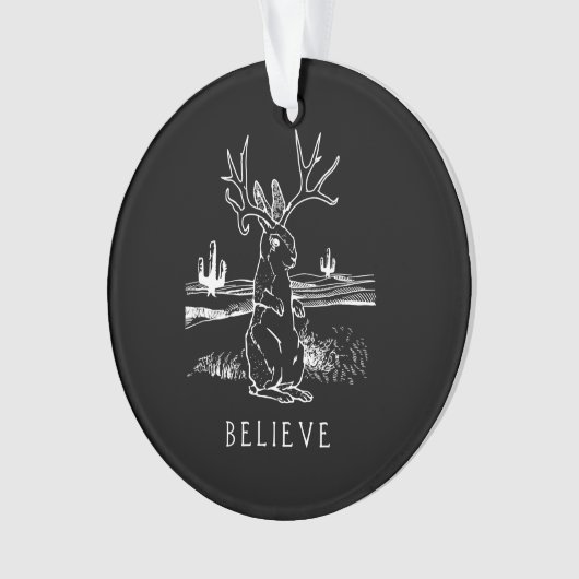 Glauben Jackalope Kryptid Rabbit Bunny Bekleidung Ornament (Vorderseite)
