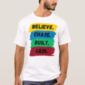 Glauben, Jase, gebaut, motivierend Slogan T-Shirt (Vorderseite)