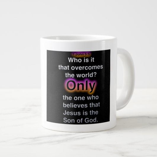 Glauben - Jumbo-Tasse (Vorderseite Rechts)