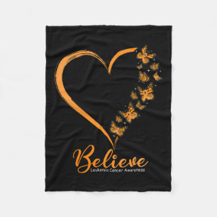 Glauben Leukämie Bewusstsein Orange Ribbon Fleecedecke