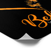 Glauben Leukämie Bewusstsein Orange Ribbon Poster (Ecke)