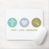 Glauben-Liebe-Badminton Mousepad (Mit Mouse)