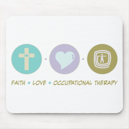 Glauben-Liebe-Beschäftigungstherapie Mousepad (Vorne)