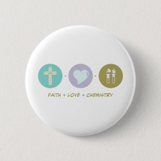 Glauben-Liebe-Chemie Button (Vorderseite)