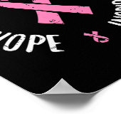 Glauben Liebe Hoffnung rosa Ribbon Brustkrebs Awar Poster (Ecke)