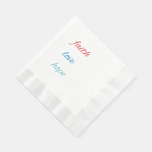 GLAUBEN, LIEBE, HOFFNUNG SERVIETTE (Ecke)