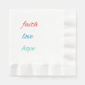 GLAUBEN, LIEBE, HOFFNUNG SERVIETTE (Vorderseite)