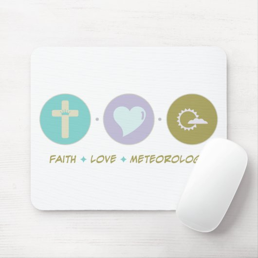 Glauben-Liebe-Meteorologie Mousepad (Mit Mouse)