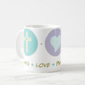 Glauben-Liebe-Pharmakologie Kaffeetasse (Vorderseite Links)