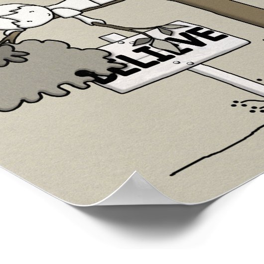 GLAUBEN, LIVE-RETangle ohne Grenzen zu leben Poster (Ecke)