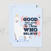 Glauben Llama Postkarte (Vorne/Hinten)