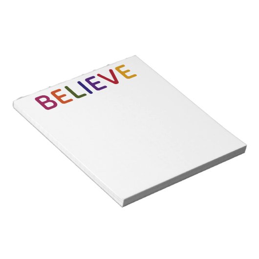 glauben mehrfarbig notizblock (angewinkelt)