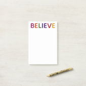 glauben mehrfarbig post-it klebezettel (Auf Schreibtisch)