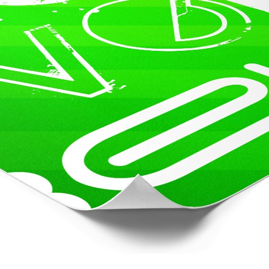 Glauben; Neon Green Stripes Poster (Ecke)