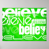 Glauben; Neon Green Stripes Poster (Vorne)