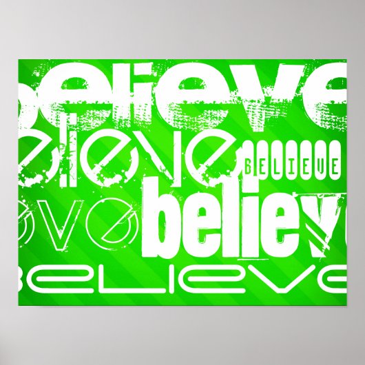 Glauben; Neon Green Stripes Poster (Vorne)