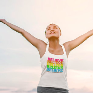 Glauben Neon Rainbow Tank Top