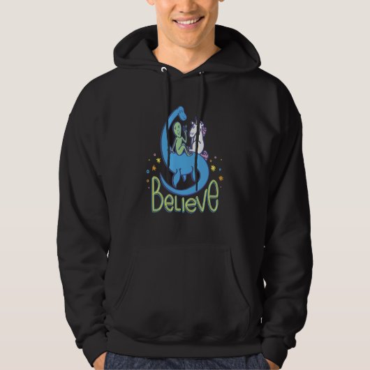 Glauben Nessie Alien Unicorn Hoodie (Vorderseite)