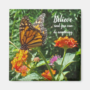 Glauben Orange Monarch Butterfly Foto Inspiration Magnet