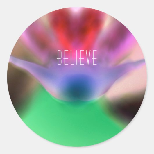 "Glauben" Orchid-Design-Aufkleber Runder Aufkleber (Vorderseite)