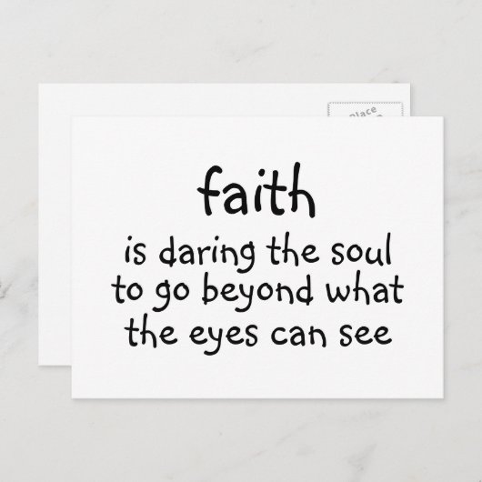 Glauben Postkarte (Vorne/Hinten)