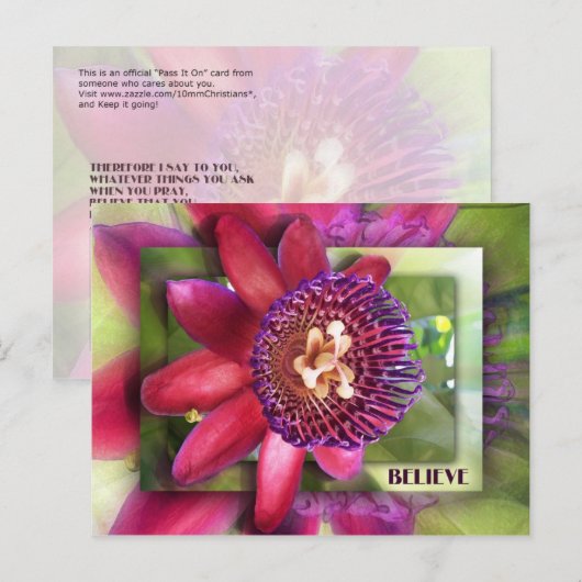 glauben postkarte (Vorne/Hinten)