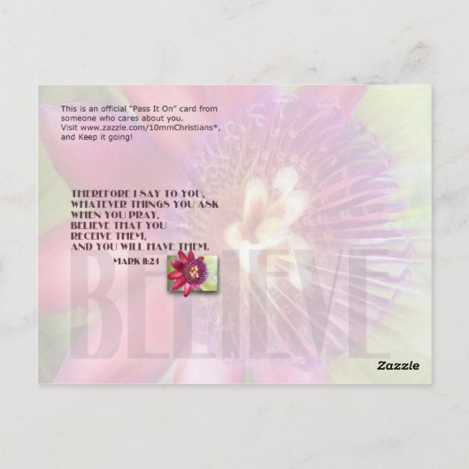 glauben postkarte (Rückseite)