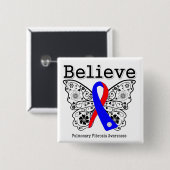 Glauben Pulmonalfibrose Bewusstsein Button (Vorne & Hinten)