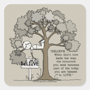 GLAUBEN QUADRATISCHER AUFKLEBER