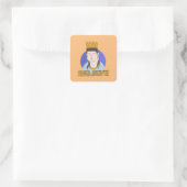glauben quadratischer aufkleber (Tasche)