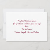 Glauben Red Snowflake Star Weihnachtskarte (Rückseite)