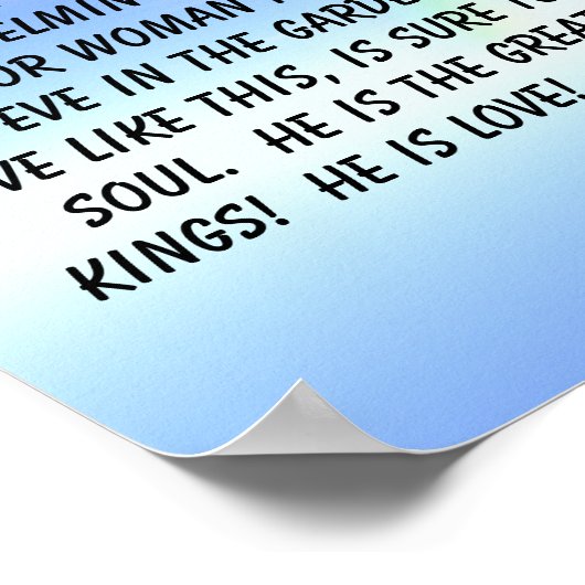 GLAUBEN... Religiöses Poster (Ecke)