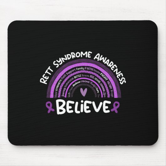 Glauben Rett Syndrome Awareness Month Rett Syndrom Mousepad (Vorne)