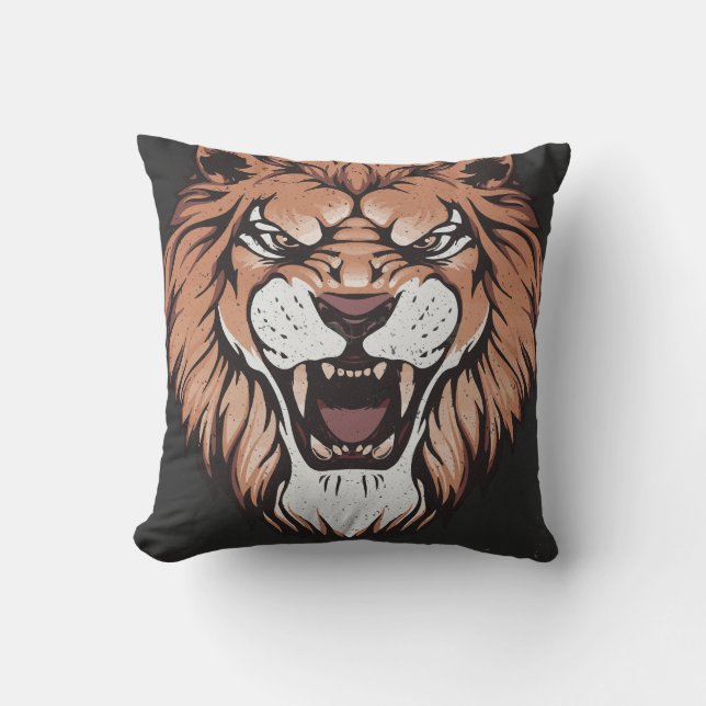 Glauben Roaring Lion Motivierend Kissen (Vorderseite)
