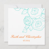 Glauben-Rose - quadratische Hochzeits-Einladung Einladung (Rückseite)