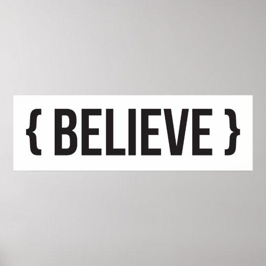 Glauben - rot - schwarz und weiß poster (Vorne)