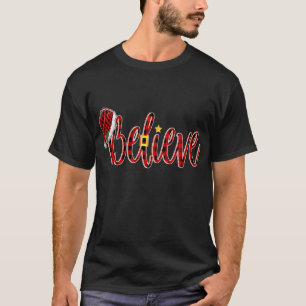 Glauben Santa Red Karierten WeihnachtsWeihnachtsfe T-Shirt