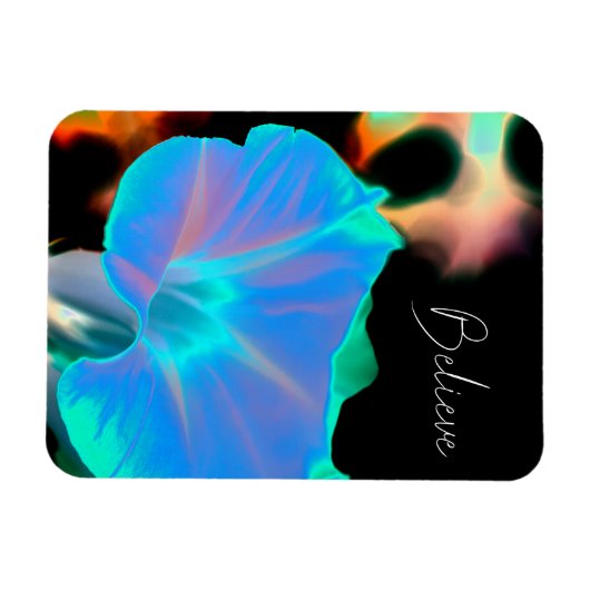 "Glauben" Schöne Blume Flexible Foto Magnet (Horizontal)