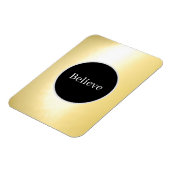 "Glauben" Schwarz-Gold-Magnet für flexibles Foto Magnet (Linke Seite)