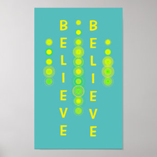 Glauben Sie Abstrakt Art Motivierend Poster